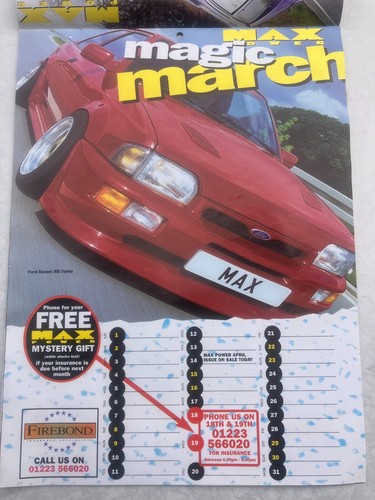 MAX POWER 1997 COVER AUTOS KALENDER - SELTENE 12 AUTOS - Bild 4 von 12
