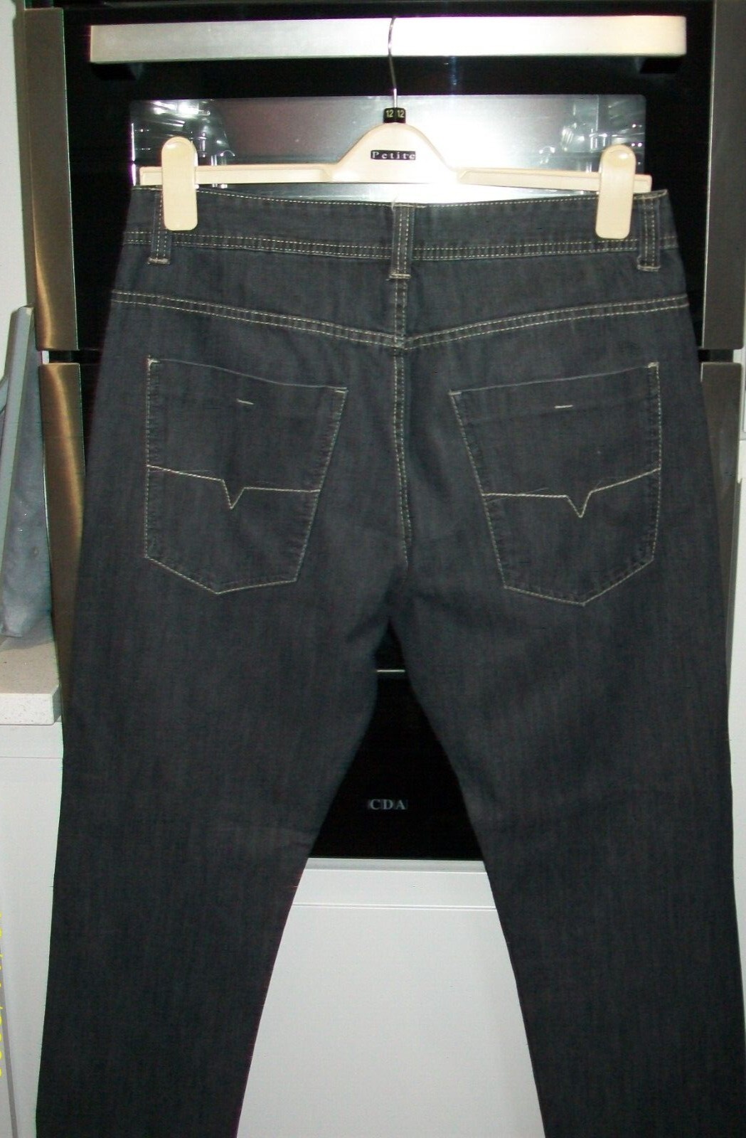 BURTONS MENS BLACK TAPERED SLIM STRAIGHT LEG DENIM JEANS SIZE 34W. 32L. eBay