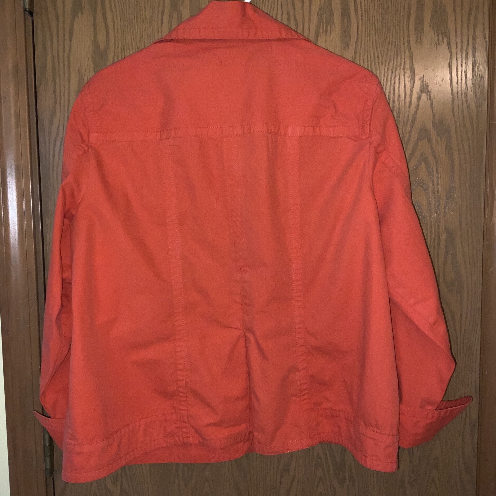 Chico's Size 3 Orange Single Button Jacket boxy c… - image 6