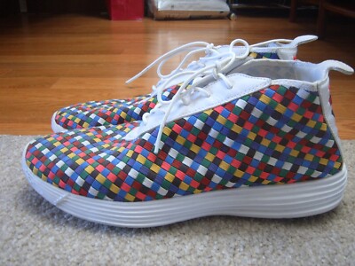 Size 10 - Nike Lunar Chukka Woven+ White Men Casual Shoes/Sneakers Please Read