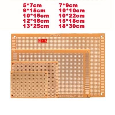 Single Side Prototyping Board PCB Printed Circuit Prototype Breadboard Universal