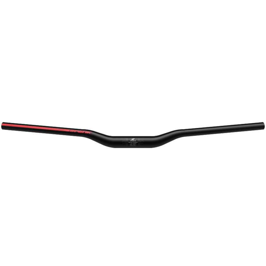 manubrio spoon 35 35mm x 800mm rise 25mm nero/rosso SPANK bici mountain
