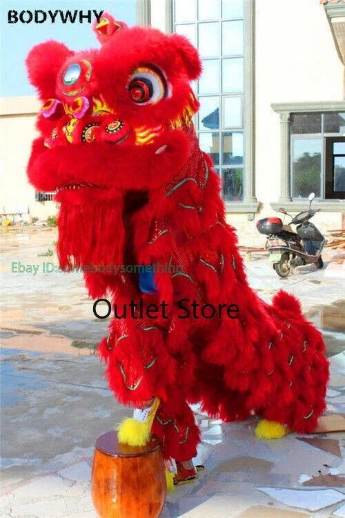 Pantalones de baile de león arte popular chino disfraz para adultos lana solo león del sur pantalones Foto 4 de 4