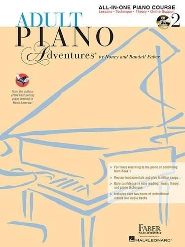 Nancy Faber Adult Piano Adventures All-in-One Book 2 + CD (Mixed Media Product)