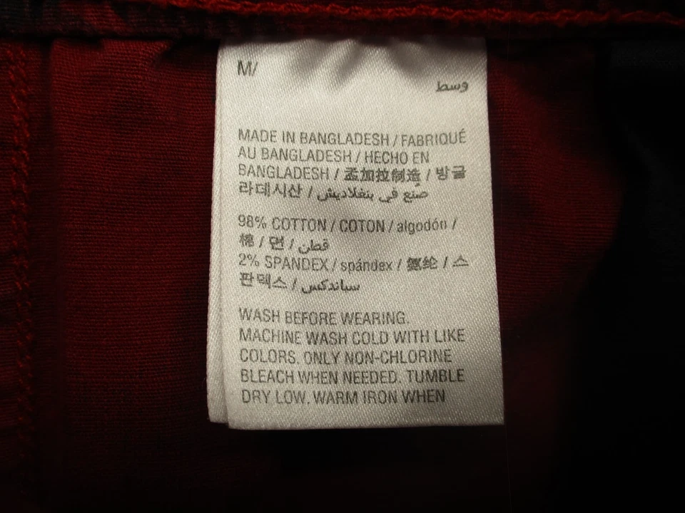 Мужские эластичные камуфляжные шорты на шнурке American Rag размер M цвет красный хлопок - Изображение 3 из 4