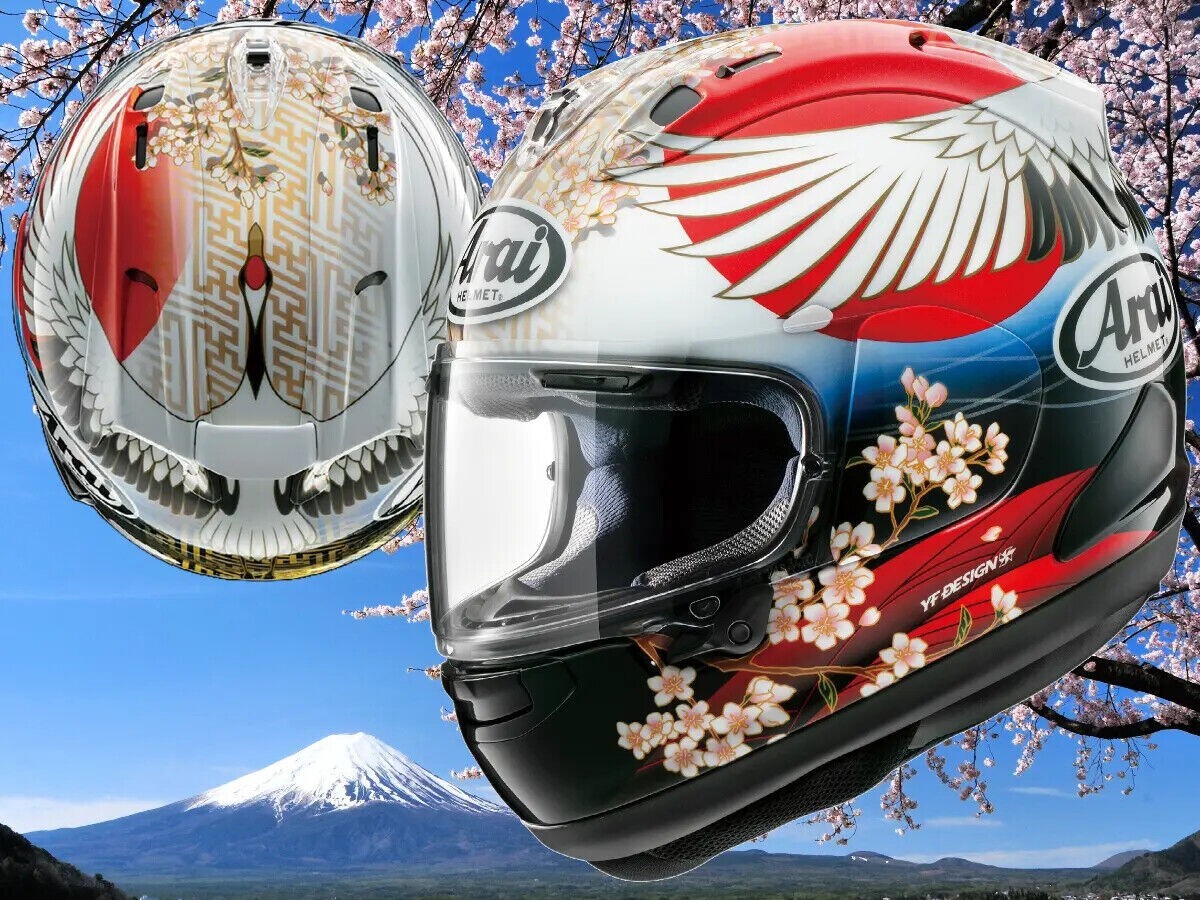 ARAI RX-7X TSUBASA Japanese design with lucky cranes FULL FACE