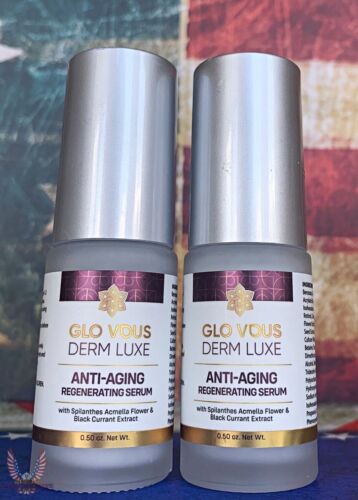 GLO VOUS DERMI Renew + Restore Anti Aging Serum SET- 2 MONTH SUPPLY- AUTHENTIC!