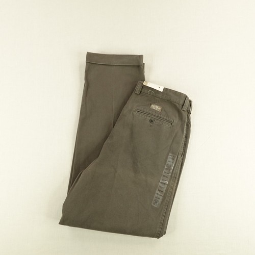 Vintage Gap Pants Mens 32x32 Khakis Brown Pleated Chino Relaxed Deadstock 90s
