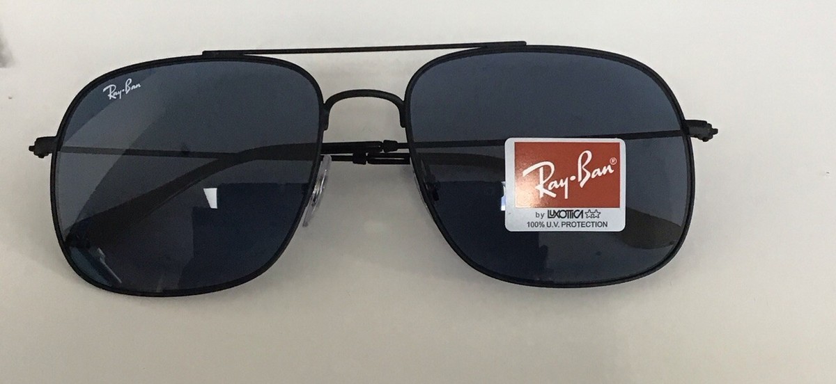 Ray Ban 3595 901480 59 Andrea Sunglasses Black Rubber Dark Blue