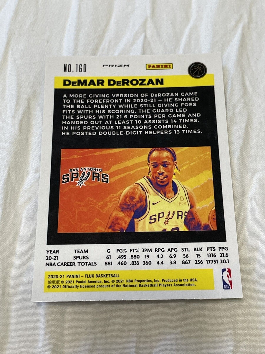 2020-21 Panini Flux DEMAR DEROZAN #160 Light Blue Prizm | eBay
