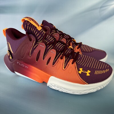 Under Armour Flow Breakthru 4 Basketball Shoes Orange Plum Womens