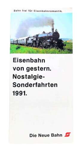 Ferrovie austriache. Eisenbah von gestern. Nostalgie-Sonderfahrten 1991 - Afbeelding 1 van 3