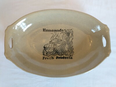 Vintage Moira Pottery Handmade Stoneware Platter Homemade Fresh Products England