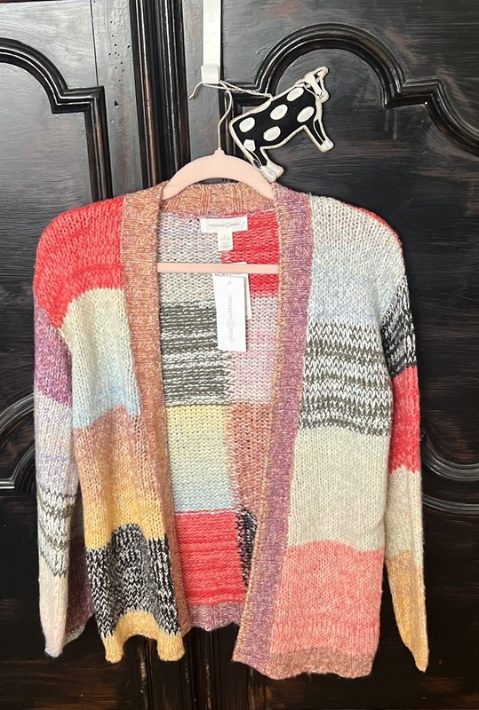 Treasure & Bond Color Patch Cardigan Girls  10/12 NWT  Ladies Size  Small