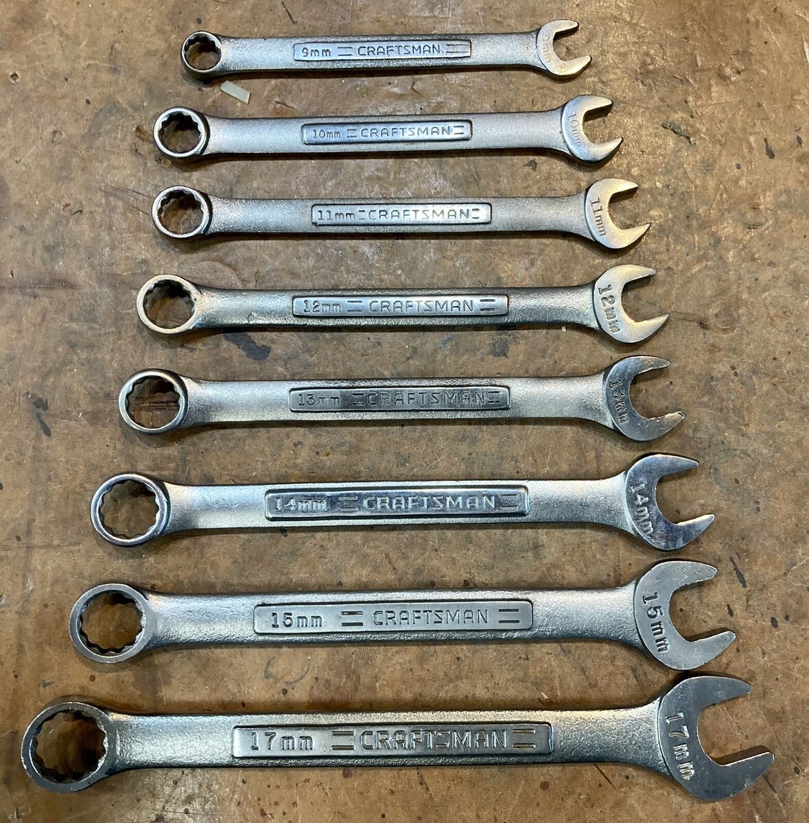Vintage Craftsman • Metric Combination Wrench Set • 8 Piece Vintage Craftsman • Metric Combination Wrench Set • 8 Piece