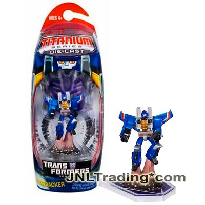 Year 2006 Transformers Titanium Die Cast 3 Inch Figure THUNDERCRACKER with Base