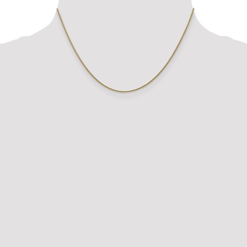 Collana catena spiga taglio diamante oro giallo 10 kt 1 mm 16" da donna grammi 1,77 - Foto 4 di 4