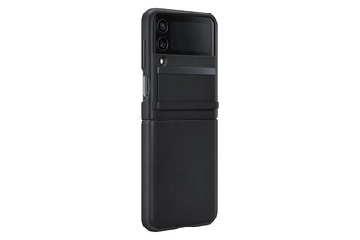 Samsung Flap Leather Cover für Galaxy Z Flip4, Black ''wie neu''