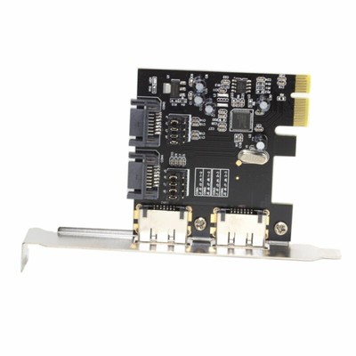 CY PCI-E To 4 Ports SATA 3.0 ESATA SATA3 6Gbps Expansion Card PCI-E Adapter