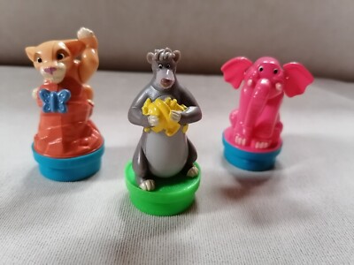 3x NESTLE - Disney-Figuren aus Dschungelbuch u. a. - je 7 cm hoch - Kunststoff