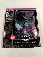 VINTAGE 1992 DC Comics Golden BATMAN RETURNS 300 Pc Poster Puzzle SEALED Box NEW