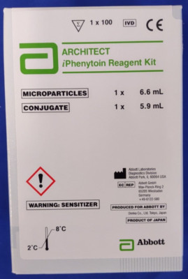 Abbott Architect iPhenytoin Reagent Kit I2000/I2000SR (100 Tests) PN# 01P3425