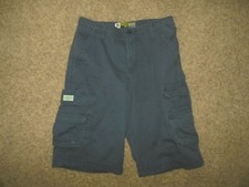 Lee Dungarees Loose Boy 16 Blue Cargo Shorts Longer Leg Sure To Fit Adjust Waist