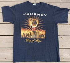 Journey T-Shirt L Black City Of Hope Rock Band Concert Tour Merch Tee Y2K 2011