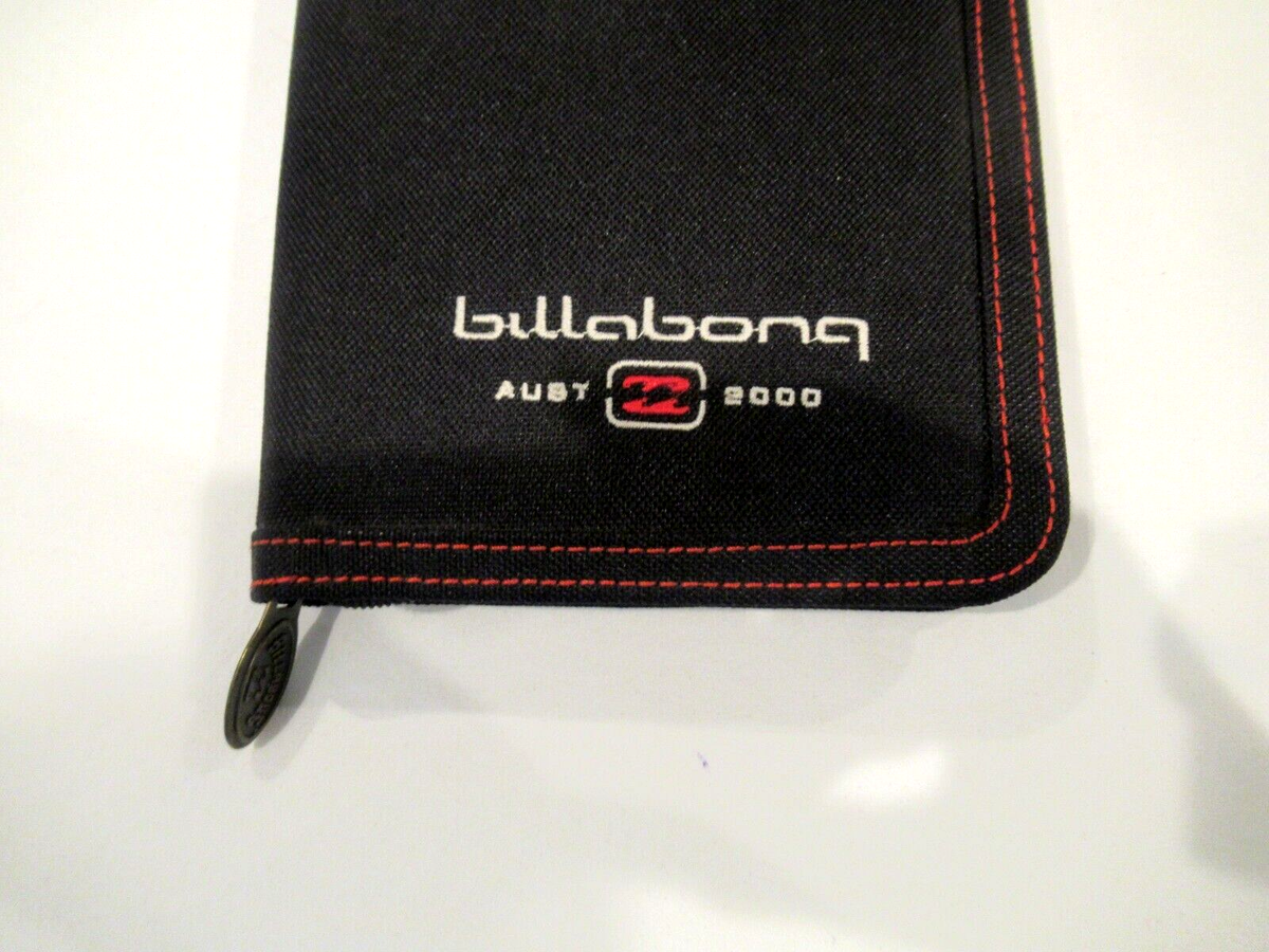 Billabong travel wallet / planner case, black denim | eBay