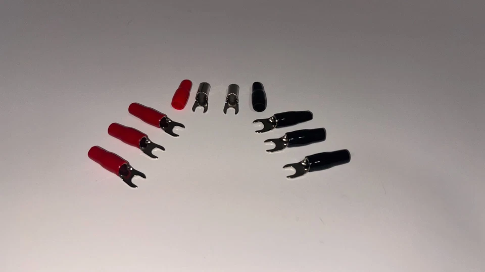 *8 pack* 8 Gauge Spade Fork Terminal Wire Crimp Insulated  - Image 2 of 2