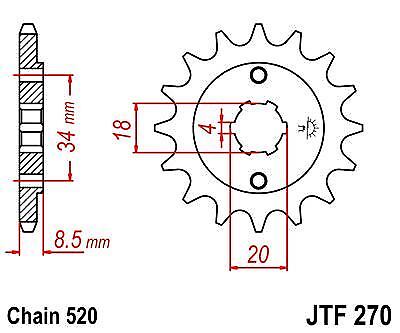 JT Front Sprocket JTF270 13 Teeth - Picture 2 of 3
