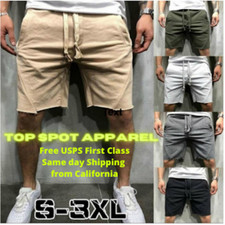 Men's Workout Gym Shorts Athletic Lightweight Sport Casual Fitness Solid Colors