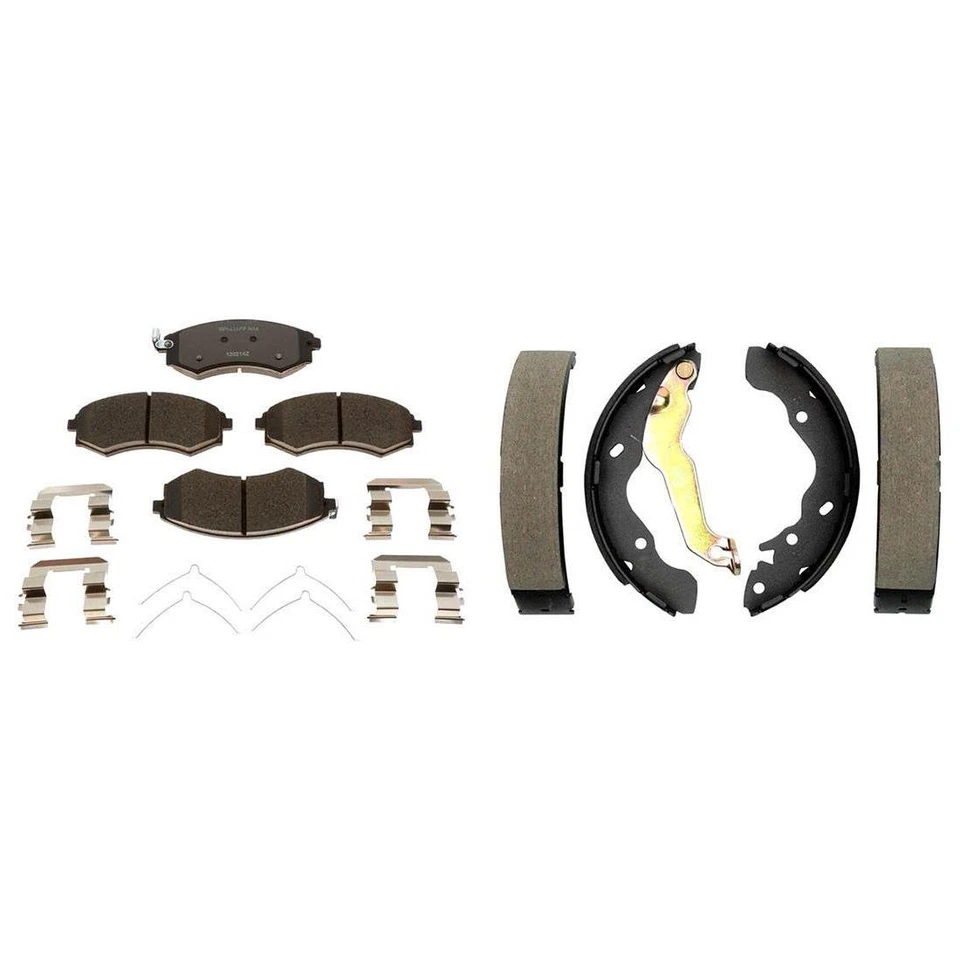 Kit dianteiro traseiro pastilhas de freio de cerâmica e sapatas de freio para 1999-2000 Hyundai Elantra - Imagem 4 de 4