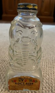 Vintage Lucky Jumbo Glass Elephant Bank