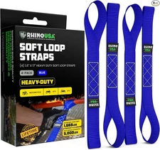 Soft Loop Motorcycle Tie Down Straps (Pack of 4) – 2,200 kg Maximum Break