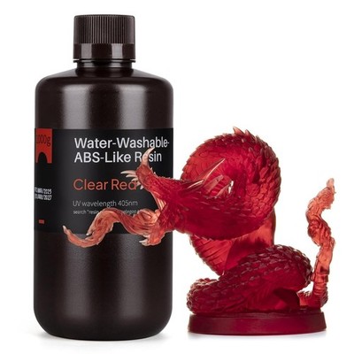 LEGOO Water Washable ABS-Like 3D Printer Resin Clear Red 1000g | High Durability