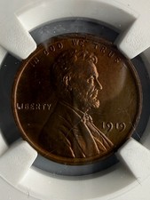 1919 1C Lincoln Cent NGC MS64RB - Great Coloring Fine Details