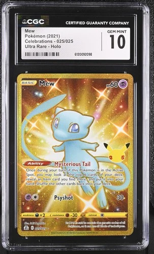 MEW Celebrations Holo Rare #025 CGC 10 Pokemon [Nostalgium]