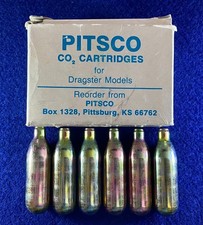 8.6 Gram PITSCO CO2 Cartridges for Dragster Models: Opened Box  6 Cartridges