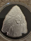.999 1 Oz Silver Native American Silver Art Bar Round Bullion Scrap