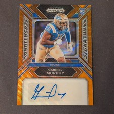 2024 Prizm Draft Picks Gabriel Murphy /75 UCLA DC Defenders Orange Wave RC Auto