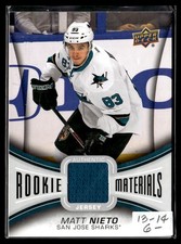 2013-14 Upper Deck Rookie Materials Matt Nieto San Jose Sharks #RM-MN