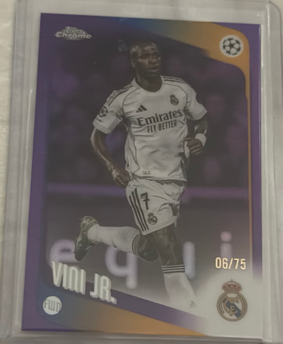 2025-26 Topps Chrome UCL Vinicius Jr /75 Real Madrid Brazil UCC