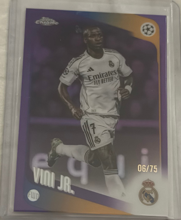 2025-26 Topps Chrome UCL Vinicius Jr /75 Real Madrid Brazil UCC