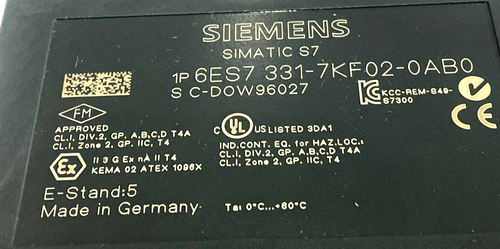 NEW SIEMENS 6ES7 331-7KF02-0AB0 ANALOG INPUT MODULE 6ES73317KF020AB0 - Picture 3 of 5
