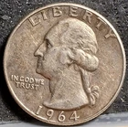 1964 No Mint Mark Quarter Black Berry Toning Free Shipping