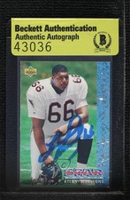 BAS 1993 Upper Deck Star Rookie Lincoln Kennedy #9 Authentic Auto 3c7