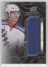 2015-16 UD Black Rookie Trademarks Relics Oscar Lindberg #RTR-OL t4m