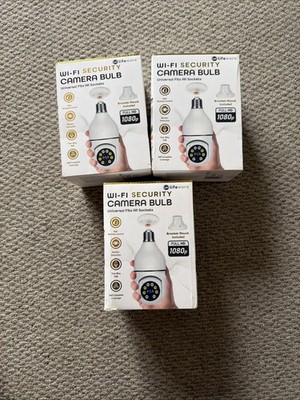life ware wi-Fi security camera bulb (3 Boxes)