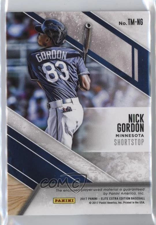 2017 Panini Elite Extra Edition Triple Materials Emerald /10 Nick Gordon #TM-NG - Image 2 of 2